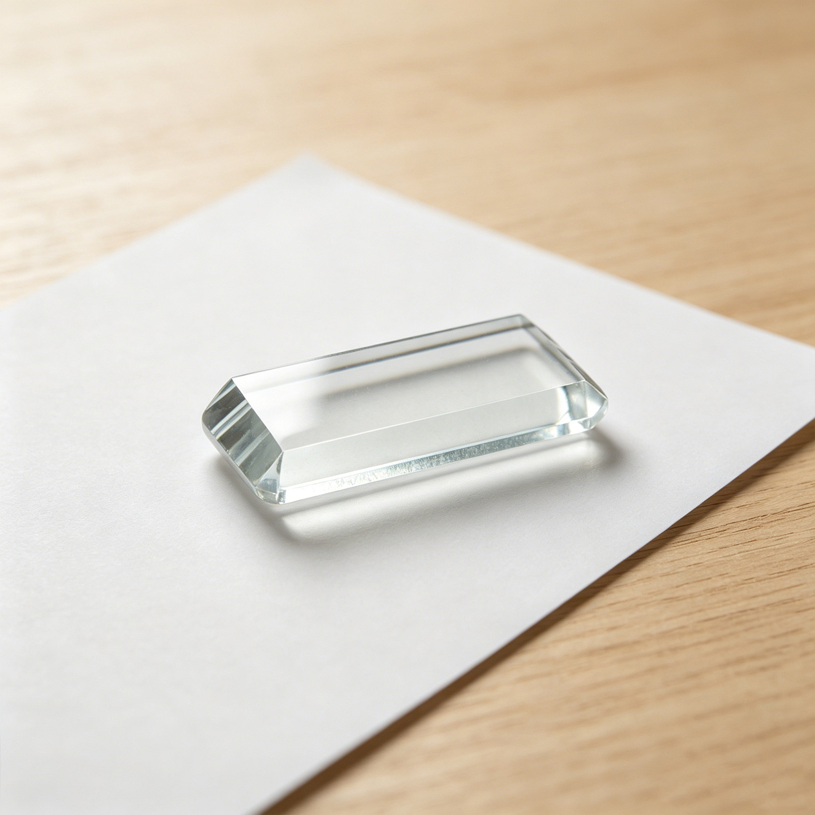 Book Weight Glass - 2 Adet Şeffaf Cam Kağıt Ağırlığı,