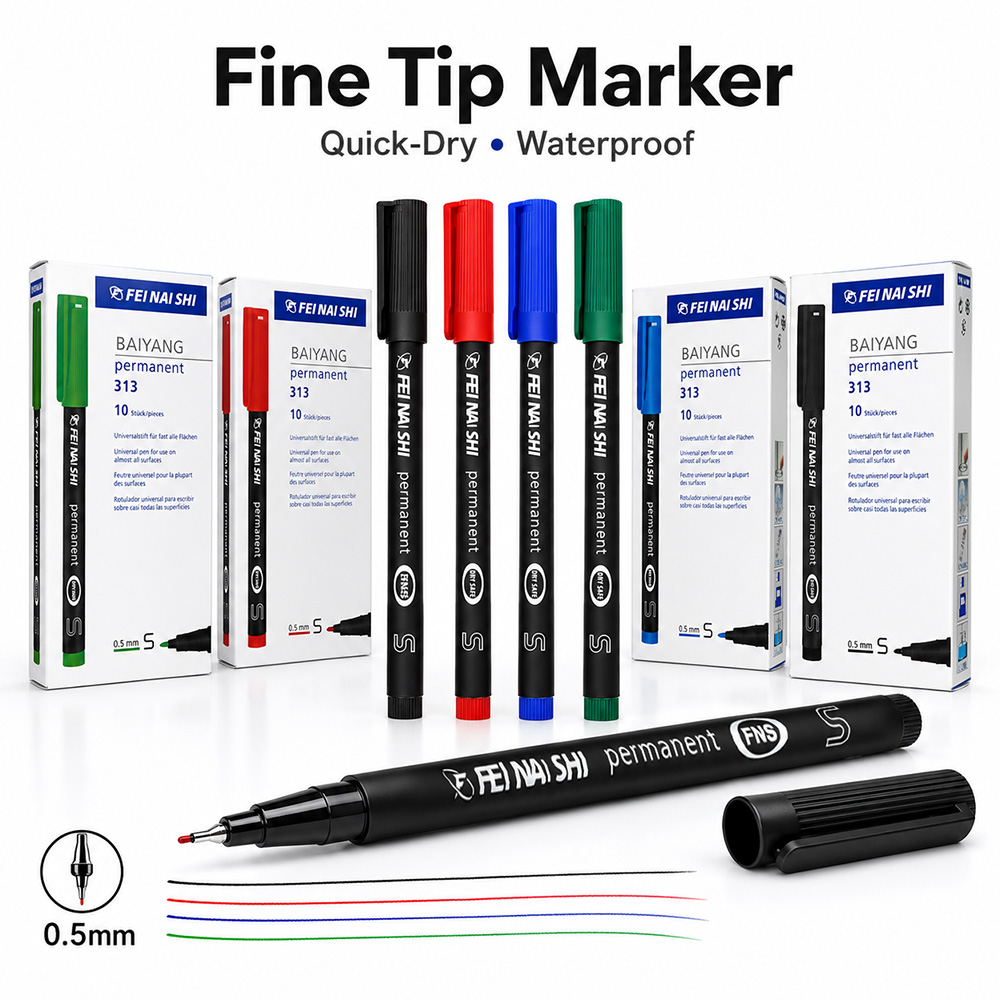 Correction Pen Fine - 4/12 adet 0.5mm ince uçlu kalıcı